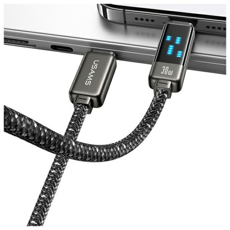 USAMS KABEL USB-C DO LIGHTNING 1,2M DO IPHONE 12 13 14 30W ZINCO ALLOY FAST