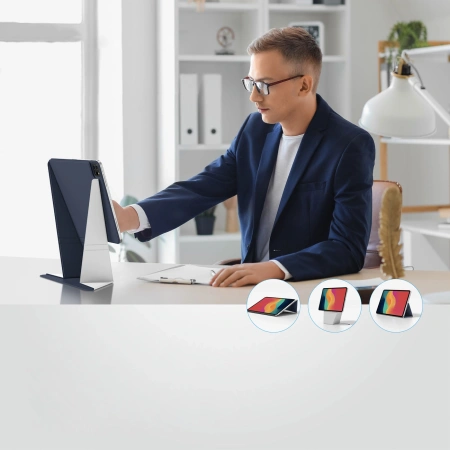 Etui AMAZINGTHING Matte Pro Mag Folio z podstawką na iPad Air M3 13" - niebieskie