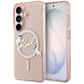 Etui Karl Lagerfeld IML KC Script        MagSafe do Samsung Galaxy S26 różowy