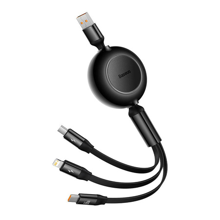 BASEUS KABEL 3W1 DO LIGHTNING 66W 2A MICRO USB USB-C 1.1M SZYBKIE ŁADOWANIE