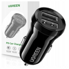 UGREEN ŁADOWARKA SAMOCHODOWA ED018 2x USB DO TELEFONÓW 24W WYSOKA WYDAJNOŚĆ