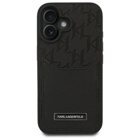 KARL LAGERFELD CASE HARDCASE MONOGRAM DO IPHONE 16 6.1 Z KIESZENIĄ NA KARTY
