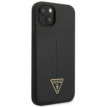 Guess GUHCP13SSLTGK iPhone 13 mini 5,4" czarny/black hardcase Silicone Triangle