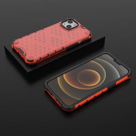 HURTEL HONEYCOMB PANCERNE ETUI Z ŻELOWĄ RAMKĄ DO IPHONE 13 OCHRONA TELEFONU