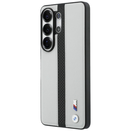Etui BMW Perforated Stripe Logo MagSafe do Samsung Galaxy S26 Ultra szary
