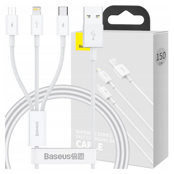 BASEUS KABEL DO LIGHTNING 3.5A DO IPHONE 12 13 14 15 1M SZYBKIE ŁADOWANIE