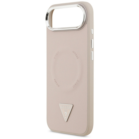 Etui Guess Triangle Logo MagSafe do iPhone Air różowy