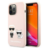 Karl Lagerfeld KLHMP13LSSKCI iPhone 13 Pro  / 13 6,1" hardcase jasnoróżowy/light pink Silicone Ikonik Karl & Choupette Magsafe