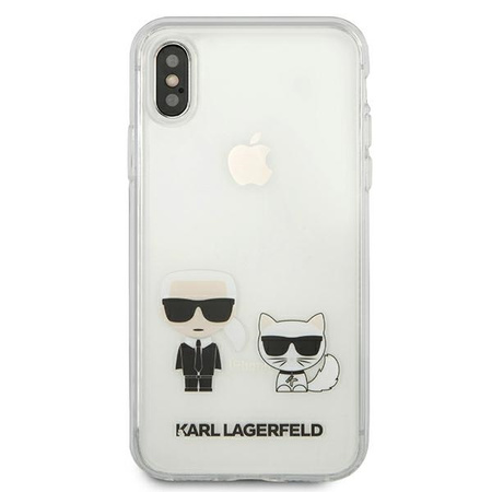 KARL LAGERFELD ETUI HARDCASE DO IPHONE XS MAX 7 8 11 12 13 14 TRANSPARENTNE
