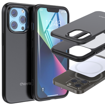 Choetech MFM Anti-drop case etui Made For MagSafe do iPhone 13 Pro czarny (PC0113-MFM-BK)