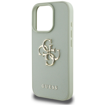 GUESS ETUI POKROWIEC TPU DO IPHONE 16 PRO Z LOGO BIG 4G DESIGN GRANULOWANY