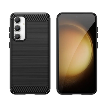 Elastyczne etui wzór karbon do Samsung Galaxy S23 FE Carbon Case - czarne