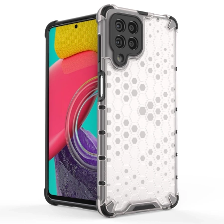 HURTEL ETUI POKROWIEC HONEYCOMB DO SAMSUNG GALAXY M53 5G Z ŻELOWĄ RAMKĄ