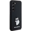 Etui Karl Lagerfeld Silicone Choupette Metal Pin na Samsung Galaxy S23 - czarne