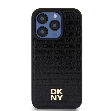 DKNY ETUI DO IPHONE 15 PRO DO MAGSAFE SKÓRA Z WZOREM MONOGRAM I LOGO
