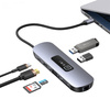 USAMS Adapter HUB 10w1 3xUSB 3.0/TF/SD/USB-C/HDMI/RJ45/VGA PD100W szary/tarnish SJ644HUB01 (US-SJ644)