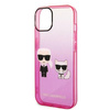 Karl Lagerfeld KLHCP14MTGKCP iPhone 14 Plus 6,7" hardcase różowy/pink Gradient Ikonik Karl & Choupette