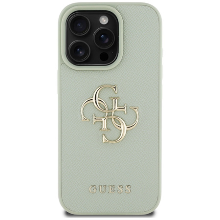 GUESS ETUI POKROWIEC TPU DO IPHONE 16 PRO Z LOGO BIG 4G DESIGN GRANULOWANY