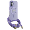 GUESS ETUI CASE HARDCASE DO IPHONE 16 6.1 DO MAGSAFE CROSSBODY CORD SCRIPT