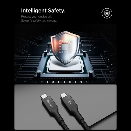 SPIGEN EB10010CC ESSENTIAL TYPE-C CABLE 100W 100CM BLACK