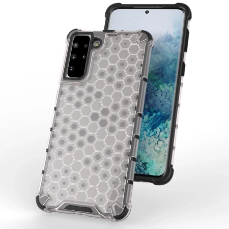 HURTEL HONEYCOMB PANCERNE ETUI DO SAMSUNG GALAXY S21 PLUS 5G Z ŻELOWĄ RAMKĄ