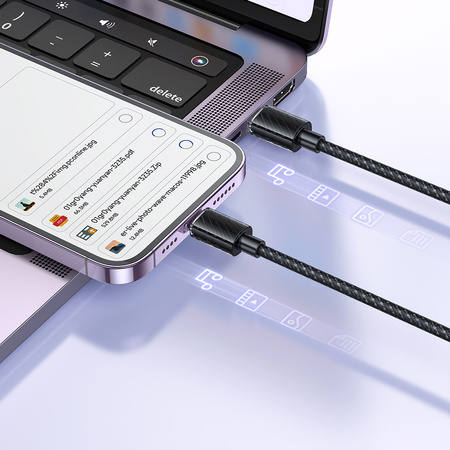 MCDODO ŁADOWARKA KABEL USB-C LIGHTNING DO IPHONE 11 12 13 14 PRO 2M CZARNY