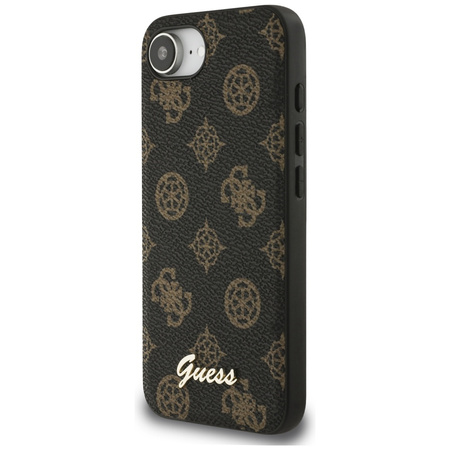 GUESS ETUI CASE DO IPHONE 16E PEONY SCRIPT DO MAGSAFE Z LOGO WYSOKA OCHRONA