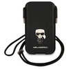 Karl Lagerfeld Torebka KLHCP12MOPHKMK 6,1" czarny/black hardcase Saffiano Ikonik Karl`s