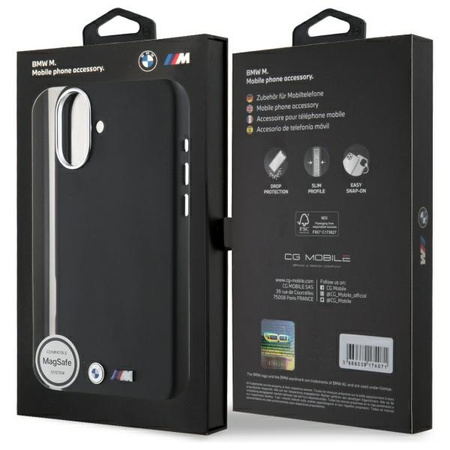 BMW POKROWIEC HARDCASE DO IPHONE 16 6.1 DO MAGSAFE M SMOOTH METAL FULL