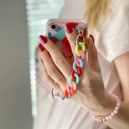 HURTEL ETUI COLOR CHAIN CASE DO IPHONE 13 PRO ŻELOWE Z ŁAŃCUSZKIEM