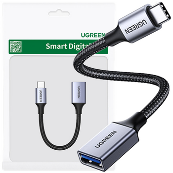 Kabel USB C (męski) - USB (żeński) 3.0 OTG 0.15m Ugreen US378 - czarny