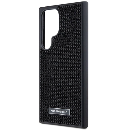 Etui Karl Lagerfeld Rhinestone Metal Logo na Samsung Galaxy S24 Ultra - czarne