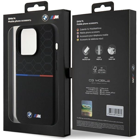 Etui BMW M Silicone Pattern MagSafe na iPhone 15 Pro - czarne