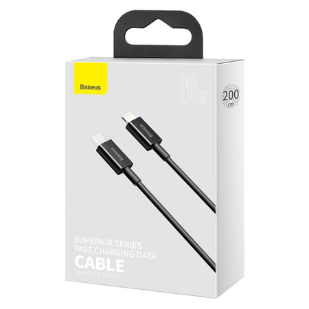 BASEUS KABEL USB-C DO LIGHTNING IPHONE IPAD APPLE 20W PD 2M SUPERIOR SERIES