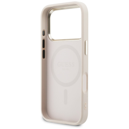 Etui Guess Perforated 4G MagSafe do iPhone 17 Pro Max różowy