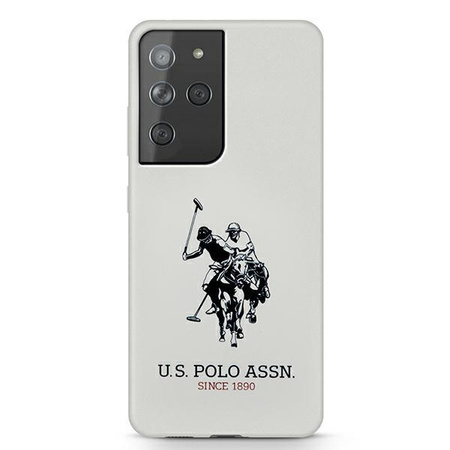 Etui U.S. Polo Assn. Silicone Logo na Samsung Galaxy S21 Ultra - białe