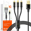 MCDODO KABEL USB 3W1 SZYBKIE ŁADOWANIE USB-C LIGHTNING MICRO USB 6A 100W 1M