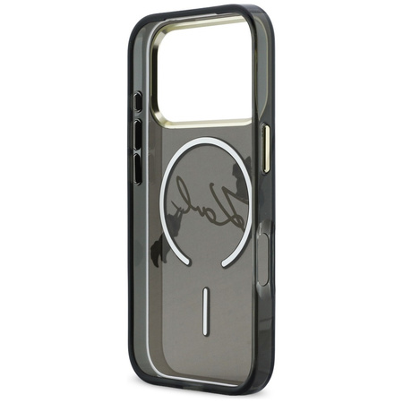 Etui Karl Lagerfeld IML Choupettes Karl Script Logo MagSafe do iPhone 17 Pro czarny