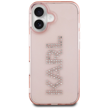 KARL LAGERFELD ETUI IML RHINESTONES LOGO DO IPHONE 16 Z EFEKTOWNYM DESIGNEM