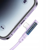 MCDODO KABEL KĄTOWY USB-C LIGHTNING PŁASKI 36W DO IPHONE 13 14 FIOLETOWY 2M
