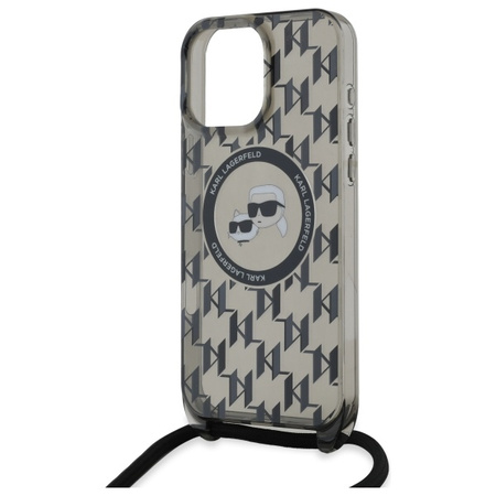 KARL LAGERFELD ETUI HARDCASE CROSSBODY MONOGRAM KARL & CHOUPETTE HEAD