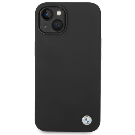 Etui BMW BMHCP14SSILBK na iPhone 14 - czarne Silicone Metal Logo