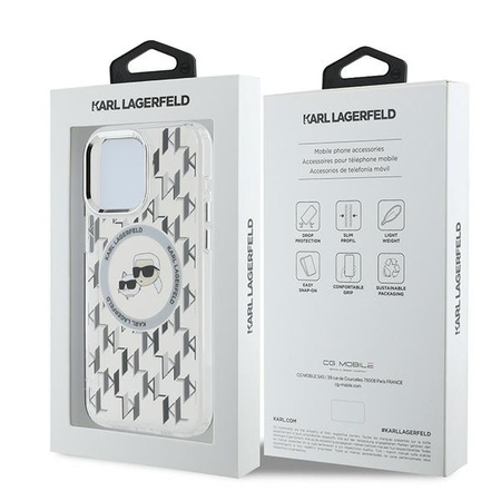 KARL LAGERFELD ETUI CASE POKROWIEC HARDCASE DO IPHONE 15 PRO DO MAGSAFE