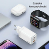 USAMS ADAPTER SIECIOWY 2XUSB-C 65W DO MAGSAFE PD3.0 QC3.0 SZYBKIE ŁADOWANIE