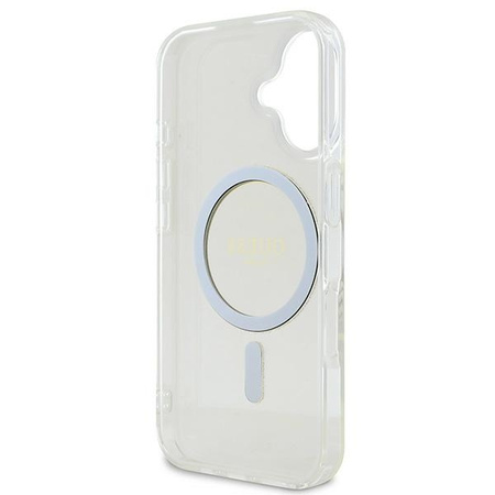 GUESS POKROWIEC HARDCASE IML GLITTER CIRCLE DO IPHONE 16 6.1 Z DO MAGSAFE