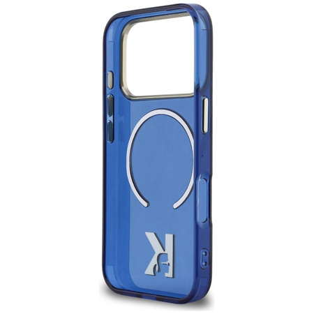 Etui Karl Lagerfeld IML K Head Logo MagSafe do iPhone 17 Pro niebieski