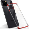 Clear Color case żelowy pokrowiec etui z metaliczną ramką Xiaomi Redmi Note 11S / Note 11 czerwony