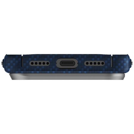Etui UNIQ Keva EDGE do iPhone 17 Pro Magclick Charging niebieski