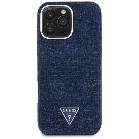 GUESS ETUI POKROWIEC MAGNETYCZNY DO MAGSAFE IPHONE 16 PRO MAX DENIM LOGO