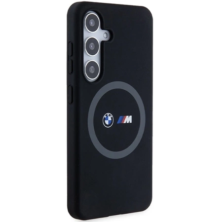 Etui BMW M Silicone Printed Ring MagSafe na Samsung Galaxy S24 - czarne